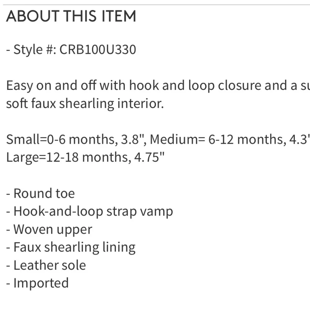 See Kai Run Cruz Shearling Slipper 0-6 months